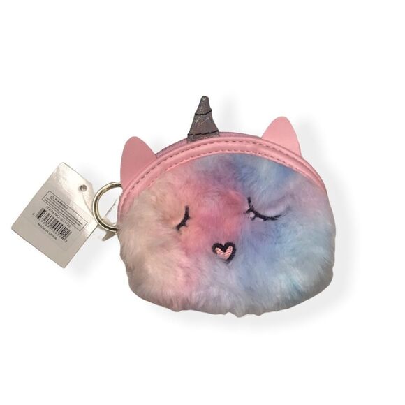 UNICORN Coin Purse Tie Dye Keychain NWT - Picture 1 of 4